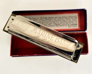 ARMÓNICA M. HOHNER A440 Nº De Colección Llave de banda marina 1896 A Alemania con instrucciones  - Imagen 1 de 16