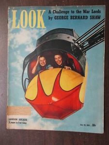 LOOK MAGAZINE JULY 29, 1941 GEORGE BERNARD SHAW LOOP=A-PLANE LONDON ABLAZE WWII - Picture 1 of 2