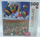 Hot Air Balloons Over Field Of Flowers Colorluxe 500 Piece Interlocking Puzzle 