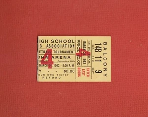 1962 OHIO Boys HIGH SCHOOL BASKETBALL Championship TICKET Stub - HAMILTON TAFT - Picture 1 of 2