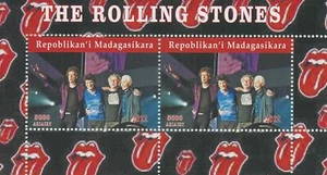 Rolling Stones Stamps Madagascar 2022 MNH Music Mick Jagger 2v M/S V - Picture 1 of 1
