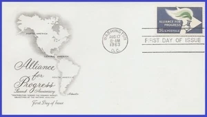 EE. UU. #1234 U/A ARTMASTER FDC Alliance for Progress - Imagen 1 de 1