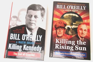 Killing Kennedy 2012 & Rising Sun 2016 by Bill O'Reilly Hardcover, LARGE PRINT - Picture 1 of 11