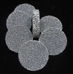 ROUND RETICULATED SILICON CARBIDE MICROWAVE SUSCEPTOR INFRARED HEATER No.: 299 - Picture 1 of 8