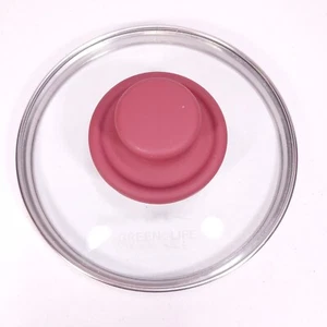 Green Life Replacement Glass LID ONLY for Pot 5-3/4" Inner Rim Red Knob Handle - Picture 1 of 5