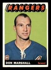1965-66 Topps #29 Don Marshall Rangers VG+