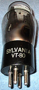 1 Sylvania 80 VT-80 Vacuum Tube - Rectifier for Vintage Radios & Power Supplies - Picture 1 of 4