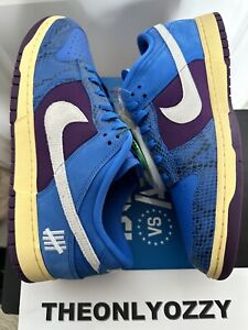 Nike Dunk Low Undefeated 5 On It Dunk vs. AF1 DH6508-400 Signal Blue sz 14