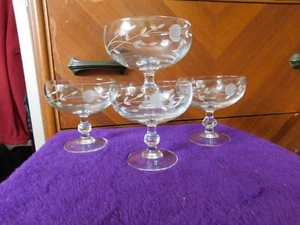 Vintage Princess House Heritage Crystal Dessert Dishes / Bowls - Picture 1 of 7