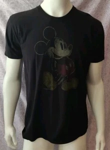 NWOT !! Disney Parks Classic Mickey Mouse Distressed Black T-shirt Large - Picture 1 of 6