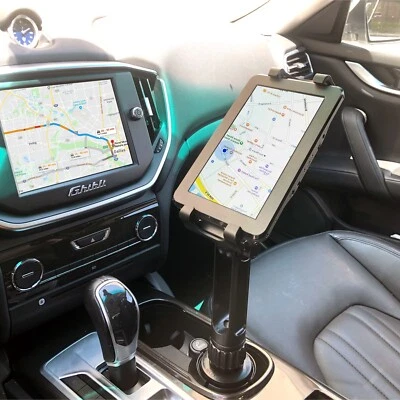 LONG ARM Car Cup Holder Mount FOR APPLE iPad AIR PRO 12.9 SURFACE TABLET - Image 1 of 4