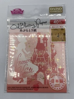 *Nuevo* Limpiador facial de maquillaje papel secante de aceite Blancanieves Disney Daiso Foto 1 de 4