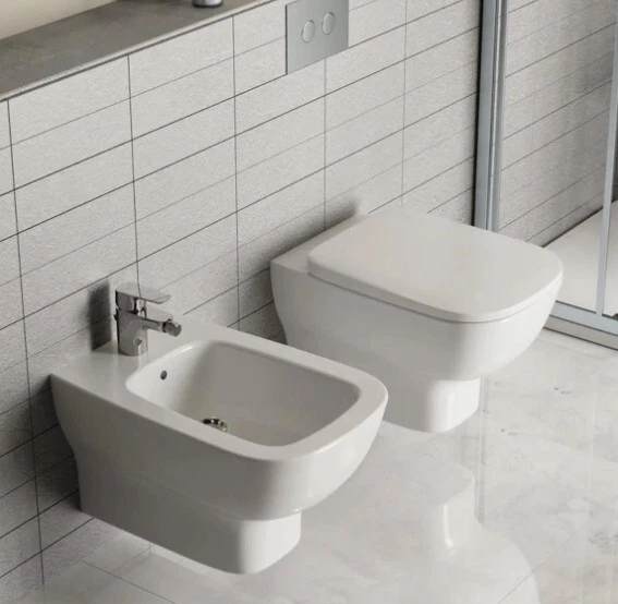 COPPIA SANITARI SOSPESI WC CON SEDILE IDEAL STANDARD ESEDRA NEW - Immagine 1 di 1