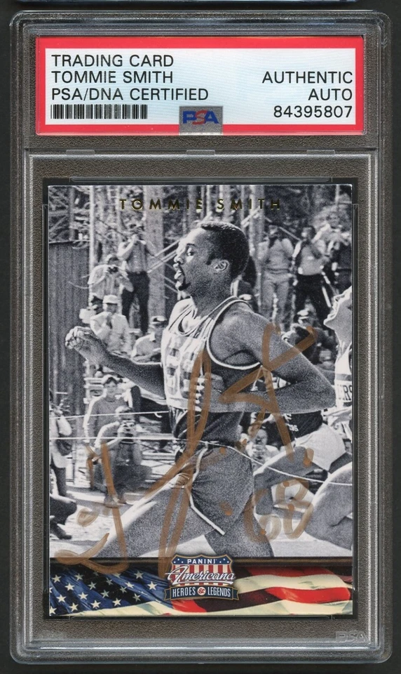 Tommie Smith #121 signed autograph 2012 Panini Americana Heroes & Legends PSA - Image 1 of 2