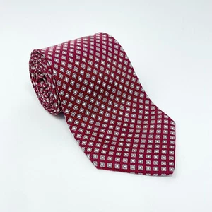 Robert Talbot Best of Class Herren-Krawatte kastanienbraun geometrisch aus 100 % Seide USA - Bild 1 von 4