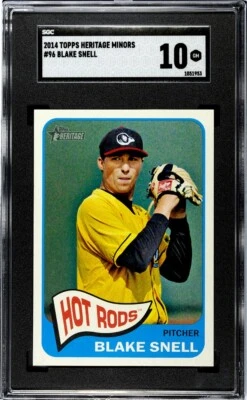 	2014 Topps Heritage Minors #96 Blake Snell SGC 10 GEM MINT RC Devil Rays - Image 1 of 2
