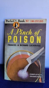 Frances, Richard Lockridge / A Pinch of Poison 1946 1st Edition; 3rd Printing - Picture 1 of 1