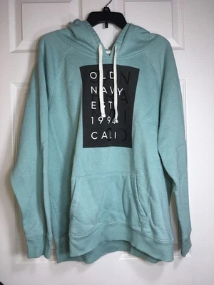 Sudadera con capucha para mujer Old Navy "Est 1994 Cali-San Francisco - verde azulado talla XXL Foto 1 de 4