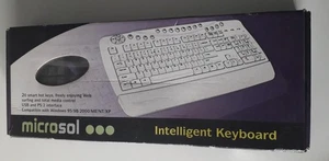 Vintage Microsol Office Keyboard - PS/2 - Boxed New - Still Wrapped In Plastic - Picture 1 of 8