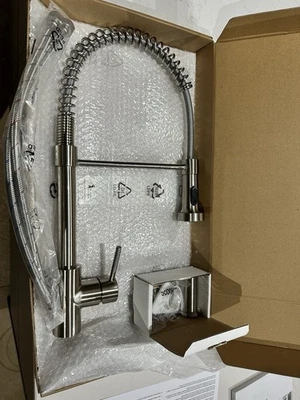 Alvo Professional Brushed Nickel Swan Neck Pull Out Kitchen Tap Never Used BNIB - Image 1 of 4