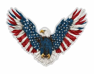 Bald Eagle, American Eagle USA Flag Precision Cut Decal - Picture 1 of 11