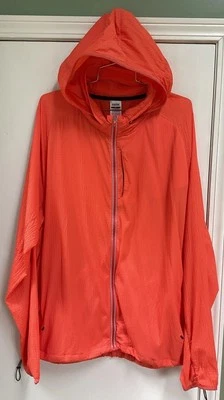 Gymshark Mens XXL 2XL SPEED WINDBREAKER Orange Lightweight Reflective ZIP Jacket - Image 1 of 3