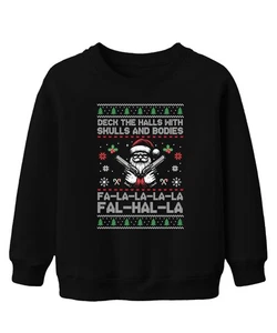 Falhalla Skull Santa Ugly Sweater - Christmas Xmas Gift Xmas - Picture 1 of 10