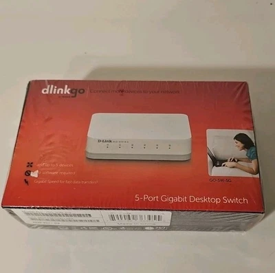 D-Link GO-SW-5G Ethernet Switch. 5 Port Gigabit Switch. Brand New. - Image 1 of 4