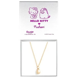 Hello Kitty & Pusheen - Collar con dije de oro de 18 quilates Vermeil Pusheen como Hello Kitty - Imagen 1 de 6