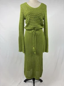 C&C California Strick Häkel Kleid grün Größe M gefüttert Glockenärmel - Bild 1 von 14