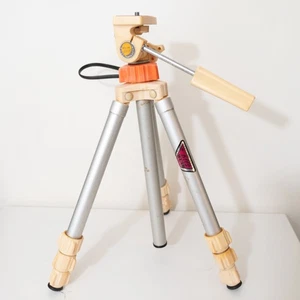 Slik 500g camera tripod - telescoping 13-41" - aluminum & white/orange plastic - Imagen 1 de 9