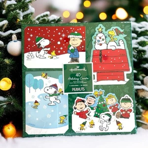 Hallmark Schultz Peanuts Holiday Greeting Cards 40 Cards 4 Designs Envelope New - Picture 1 of 4