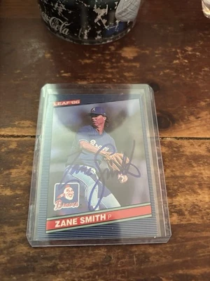 1986 Leaf #222 Zane Smith Autograph - Image 1 of 2