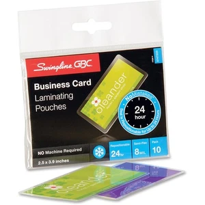 Swingline NoMistakes Self Sealing Laminating Pouches, Business Card, 8 Mil, 1... - Picture 1 of 1