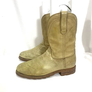 TECOVAS MENS COWBOY BOOTS ROPER TAN LEATHER PULL ON RANCH SIZE 10.5 C - Picture 1 of 13