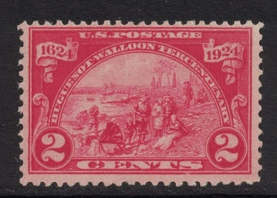 Scott 615- MH- 2c aterrizaje en Fort Orange, emisión valona hugonote - sin usar como nuevo Foto 1 de 2