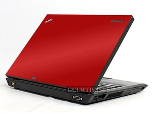 RED Vinyl Lid Skin Cover Decal fits IBM Thinkpad T430 Laptop - Picture 1 of 1