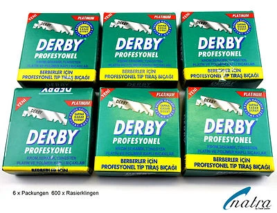 600 Derby Professional Rasierklingen auswechselbar für Rasiermesser razor blades