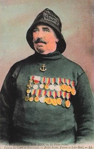 Lifeboat Rescue Captain Wearing Medals from Boulogne Sur-Mer France Postcard - Picture 1 of 5