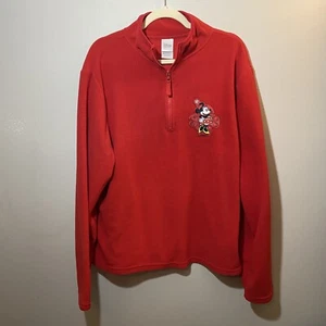 Disney Store Woman’s Sz XL Fleece Pullover Shacket Red Minnie Mouse Long Sleeve - Picture 1 of 6