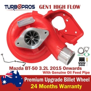 GEN1 High Flow Turbo No Actuator+Oil Feed Pipe For Mazda BT-50 3.2L 2015 Onwards - Picture 1 of 16