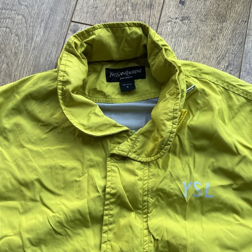 SAINT LAURENT (YSL) Giacca da pista vintage YSL Yves Saint Laurent giallo taglia small impermeabile