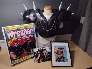 SIGN AUTOGRAPH ROAD WARRIOR ANIMAL HAWK SPIKE SHOULDERPAD WRESTLING BELT NWA WCW - Picture 1 of 21