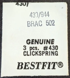 Pack of 2 NEW Bestfit BRAC Cal. 502 Watch Clickspring Part# 430/944 - Picture 1 of 2