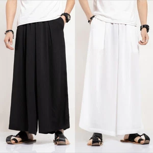 Herren Transparente Oversize Lockere Weites Bein Hose Gothic Punk Hose Retro Freizeit Lang - Bild 1 von 14