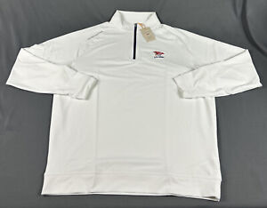 Peter Millar Golf Pullover Crown Sport US Open LACC 1/4 Zip Large White $135