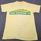 Vintage Nike Maui Marathon Finisher 79' Shirt Mens Medium Hanes USA Made 