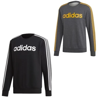 adidas Pullover Sweatshirt Sweater Rundhals Herren Männer mit Fleece Grau S-XXXL - Bild 1 von 4
