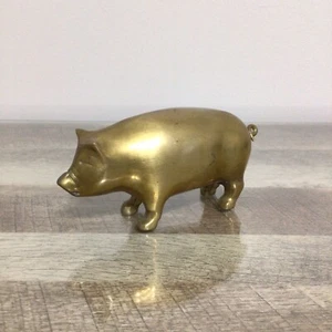 Vintage Brass Pig / Hog / Swine Figurine 6.25" x 3" Tall - Picture 1 of 8