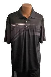 Polo golf PGA Tour uomo nera e grigia manica corta taglia XL - Foto 1 di 5